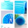 None branded 2 in 1 Dog Paw Washing Cup, Portable Dog Foot Pet Paw Washer/Cleaner with Top Brush and Inside Bristles for Muddy Paws
