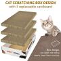GooFoto Cat Scratcher Cardboard Scratching Collection Toy Scratchy Box Lounge Durable Scratching Pad Reversible Relaxing Bed