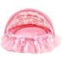 Creation Core Luxury Washable Pet Puppy Cat Princess Lace Bed with Canopy
