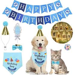 Cozifree Dog Birthday Bandana Girl Boy Birthday Party Supplies Decorations Birthday Outfit for Pet Puppy Cat