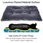 SHU UFANRO Dog Bed Crate Bed Washable Anti-Slip Dog Crate Pad Luxurious Self Warming Flannel Pet Bed for Large Medium Small Dogs and Cats 24''/30''/36''/42''
