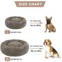 PUPPBUDD Calming Dog Bed Cat Bed Donut, Faux Fur Pet Bed Self-Warming Donut Cuddler, Round Comfortable Rose Swirl Plush Beds with Removable Washable Cover for Medium Small Dogs and Cats (23/30)
