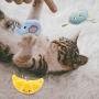 Skylety 9 Pieces Catnip Toys Plush Interactive Cat Toys Cute Cat Entertaining Toys New Year Catnip Cat Toys Set for Pet Kitten Cat Playing Chewing Grinding Claw and Teeth Cleaning