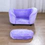 Pet Sofa Bed, Velvet Couch with Washable Cushion for Small Dog Cat