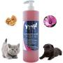 YUUP! Italy Home & Professional Cat and Dog Shampoo for Dark Black Coats - Antioxidating & Glossing & Detangling & Reviving Hairs Color(17 oz/ 33.8 oz)