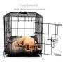 DayDayFun Industrial Pet Mat for Crate Aged and Closed Door with a Lock Close Up View in Retro Style Entrance Photo Comfortable Soft Pet Cushion Green Brown
