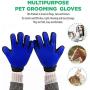 HOPEKIN Pet, Dogs, Cats Brushing & Grooming Gloves | Dog, Cat Hair Removing Tool, Pet Hair Brush & Deshedding Gloves| Set of 2 for Pet Grooming, Messaging & Brushing