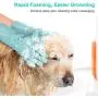 YouJia Pet Grooming Gloves, Silicone Hair Remover Brush Glove with High Density Teeth Brush, Gentle Bathing Shampoo Massage Gloves for Dogs Cats YouJia Pet Grooming Gloves, Silicone Hair Remover Brush Glove with High Density Teeth Brush, Gentle Bathing Shampoo Massage Gloves for Dogs Cats