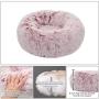 TORMAYS Pet Beds Donut Round Cushion Dog Bed Marshmellow Faux Fur Cuddler, Calming Fluffy Comfy Furry Cat Bed