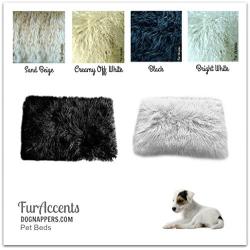 Dog Bed, Padded, Shag, DogNappers Brand, Plush Faux Fur Dog Bed, Cat Ma,Soft Padded Shaggy Pet Bed,Mongolian Fur, 4 Colors, Sizes