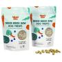 West Paw Duck Superfood Freeze-Dried Raw Dog Treats (2-Pack) & Zogoflex Toppl Treat Dispensing Dog Toy Puzzle (Small, Tangerine)