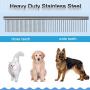 Lattook Dog Grooming Scissors Kit, Professional Curved, Thinning, Straight Sharp Shears with Comb for Small or Large Dogs, Cats or Other Pets