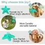 Sinrox Dog Toy Chewer Toothbrush, Squeaky Teeth Cleaning Dental Care Brush Interactive, New Starfish Design Chewer for Aggressive Dog Small Medium Large