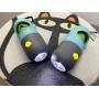 Set of 2 Portable LED Flashlight Dog Poop Bag Dispenser Dog Poop Bag Holder for Dog Poop Bags Dog Waste Bags with 1 Roll Lavender Poop Bags