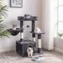 BEWISHOME Large Cat Tree Condo Bundle with Small Cat Tower with Sisal Scratching Posts Perches Houses Cat Furniture Kitty Activity Center Kitten Play House MMJ0311