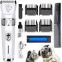FUNFLOWERS Dog Hair Clippers Rechargeable Quiet Design, 5 Adjustable Blade + 4 Guide Combs, High Power Cordless Pet Hair Grooming Kit, for Dogs Cats with Thick & Heavy Coats