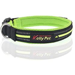 Chenyouwen Pet Toys Great Pet Dogs Polyester Reflective Breathable Pets Collar Traction Lead Leash, Size: L, 2.54754cm (Black) (Color : Green)