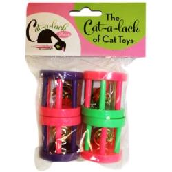 Cat-A-Lack 4-Piece Rolling Bell Cage Balls for Pets