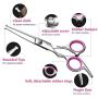 BRAINYS Professional Dog Grooming Scissors Kit, Japanese Craftsmanship Heavy Duty 6 in1 Set- Genuine Superior 4CR Stainless Steel with Safety Tips