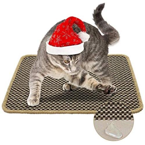 MARUNDA Cat Scratcher Mat, Natural Sisal Cat Scratch Mats, Horizontal Cat Floor Scratching Pad Rug, Protect Carpets and Sofas.