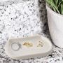Home-X Cat Lover Ceramic White Trinket Dish, Jewelry Dish for Ring 5.8 x 3.4 x 1.2 inches and Collapsible Play Toy for Indoor or Outdoor Cats, Kitty Tunnel for Exercise