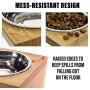 Prosumers Choice Bamboo Adjustable Height Dog Bowls and Stand - 4.7 to 7.7 Inches Tall