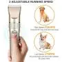 oneisall Dog Clippers Waterproof, 2-Speed Professional Rechargeable Cordless Pet Grooming Hair Shaver Set for Small Medium and Large Dogs Cats-Gold oneisall Dog Clippers Waterproof, 2-Speed Professional Rechargeable Cordless Pet Grooming Hair Shaver Set for Small Medium and Large Dogs Cats-Gold