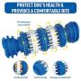 Dog Chew Toys - Dog Toys for Aggressive Chewers Toughest Natural Rubber - Dog Toothbrush Toys Interactive Dog Toys for Puppies and Medium & Large Dogs - Dental Care Teeth Cleaning Toy for Dogs (Blue)