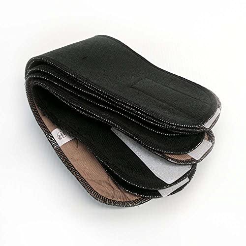 EZwhelp Reusable Belly Band for Dogs - Male and Female Dog Washable Diaper Wraps - 8 Pack (Small, Black)