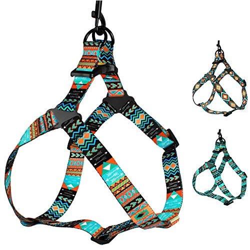 CollarDirect Adjustable Dog Harness Tribal Pattern Step-in Small Medium Large, Comfort Harness for Dogs Puppy Outdoor Walking