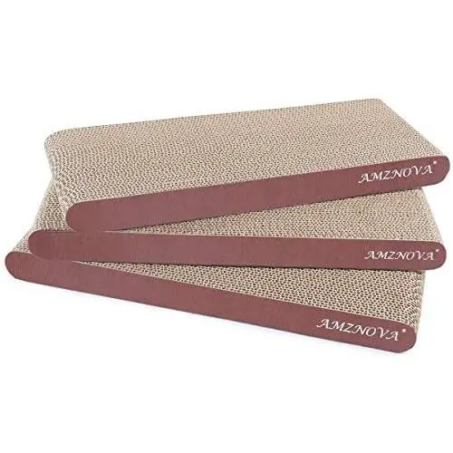 AMZNOVA Cat Scratcher Cardboard Scratching Pads Scratch Lounge Sofa Bed, Wood Floor Print AMZNOVA Cat Scratcher Cardboard Scratching Pads Scratch Lounge Sofa Bed, Wood Floor Print