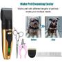 Dog Shaver Clippers Grooming Kit, Professional Electric Pet Clipper with LED Display 5-Speed Low Noise Rechargeable Cordless Pet Hair Trimmer for Small Medium Large Dogs & Cats