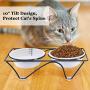 JOYO Cat Bowls Elevated, Tilted Cat Food Bowls, Raised Cat Bowls for Food and Water, Protect Pets Spine, Dishwasher and Microwave Safe, Ceramic cat Food Dishes and Bowls for Indoor Cat or Small Dogs