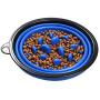 N/P 350ML/1000ML Folding Pets Slow Food Bowl,Silicone Pet Feeding Bowls Toys Outdoor