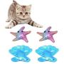 Hffheer 4Pcs Cat Toy Cute Starfish Shape Cat Toy Seashell Shape Cat Toy Canip Toy Cat Grinding Claw Toys Set Pet Interactive Toy for Cat Kitten