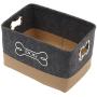 Morezi Felt Puppy Baskets, Dog Toy Box Large with Designed Metal Handle, pet Organizer - Perfect for organizing pet Toys, Blankets, leashes, Dry Food and Bone