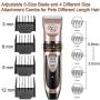 KaKaSure Dog Clippers Noiseless Pet Grooming Clipper, USB Rechargeable Cordless Dog Grooming Kit, Electric Pets Hair Trimmers for Dogs Cats and Other Pets(Rose Gold)