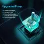 DADYPET Cat Water Fountain 84oz/2.5L Pet Fountain with 5 Filters, Auto Power Off Pump with LED Light, Automatic Pet Drinking Fountain with Silent Pump(<20dB) , Translucent for Water Level Visible DADYPET Cat Water Fountain 84oz/2.5L Pet Fountain with 5 Filters, Auto Power Off Pump with LED Light, Automatic Pet Drinking Fountain with Silent Pump(<20dB) , Translucent for Water Level Visible