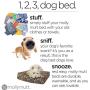 Molly Mutt Dog Bed Cover - Med Dog Bed Cover - Dog Calming Bed - Puppy Bed - Medium Pet Bed - Large Dog Bed Cover - Washable Dogs Bed Cover - Pet Bed with Removable Cover Dog Bed Covers