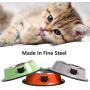 Dorakitten Cat Bowls Stainless Steel, 3PCS Cat Food and Water Bowl Set Pet Dog Bowl with 2 Food Scoops Non Slip Shallow Make Cats Feel Comfortable