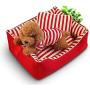 Pet Bed Dog Bed Pet Bed, Cotton Kennel Full Washable, Durable Wear Resistant, Suitable for Small and Medium Dogs Pet Waterloo (Color : Blue, Size : S(45×35×17cm))