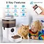 Automatic Pet Feeder, Camera Video Cats&Dogs Dispenser, WiFi Smart Feeder 2 Way Audio, Phone Control, Timed Feeder with Desiccant Bag for Dry Food, Programmable Portion Control,10s Voice Recorder