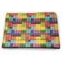 DayDayFun Colorful Cute Pattern Pet Mat Alphabet Background Design with Letter Icons Words Literature Textured Fun Print Pet Mats for Food and Water Multicolor