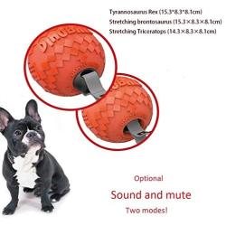 sdvsv Pet Dinosaur Toy,Pet Toy Medium-Sized Dog Large Dog, Animal Husbandry Pethorn Toy, Vocal Rubber Toy, Molar Bite Resistant,Outdoor Family Dog Toy