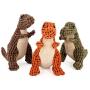 LXLP Pet Squeak Toys,Dinos with Chew Guard Technology Tough Plush Dog Toys