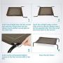 Bedsure Original Elevated Dog Cot Bed - 35/43/49 inches Large Raised Dog Cots for Large Dogs, Portable Indoor & Outdoor Pet Bed with Skid-Resistant Feet, Frame with Breathable Mesh (Brown)