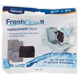 Petmate Fresh Flow II Purifying Pet Fountain Replacement Filters, Pack of 3 Filters