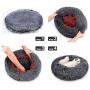 Donut Cat Bed Pet Bed for Small Cat and Dog Round Kitten Cushion Bed Soft Plush Pet Calming Bed