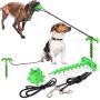 Dog Tie Out Cable - Dog Stake with Dog Toys for Aggressive Chewers,Dog Leash for Small Medium Large Dogs Tie Out Cable Great for Camping or the Garden, Suitable for Harness, Leash & Chain Attachments Dog Tie Out Cable - Dog Stake with Dog Toys for Aggressive Chewers,Dog Leash for Small Medium Large Dogs Tie Out Cable Great for Camping or the Garden, Suitable for Harness, Leash & Chain Attachments