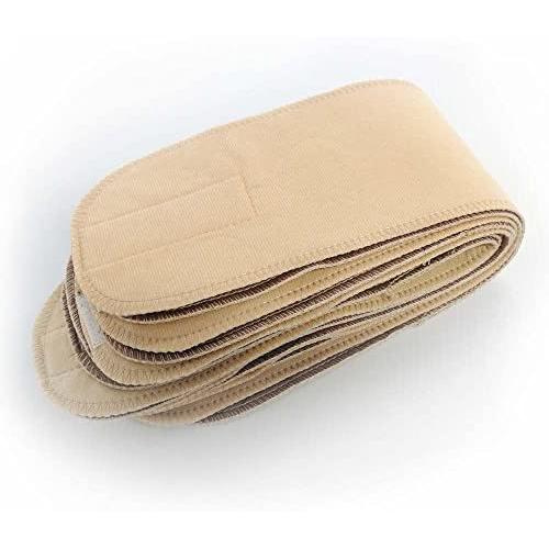 EZwhelp Reusable Belly Band for Dogs - Male and Female Dog Washable Diaper Wraps - 8 Pack (Medium, Tan)